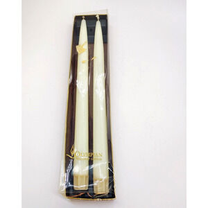 Vintage Olympian Permanent Candles 12" Tapers Refillable-Reusable Off White NEW